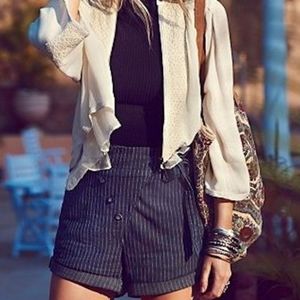 Free People Striped Side Tie Short
